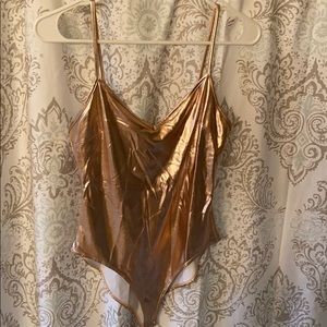 NWT - Gold Metallic Body Suit